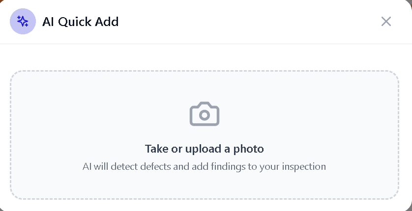 AI Quick Add — InspectForge screenshot