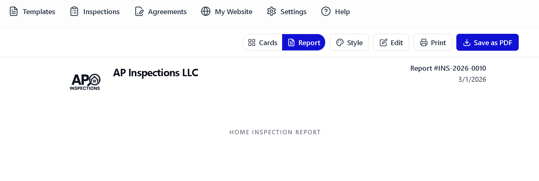 Custom Branding — InspectForge screenshot